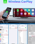 מסך חכם לרכב "10.26 - חווית נהיגה חכמה עם CarPlay אלחוטי ומצלמה קדמית! | מסך מולטימדיה לרכב | אוזו - שופ