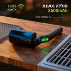 מברשת טורבו חשמלית לניקוי גריל ותנור | מברשת טורבו חשמלית לניקוי גריל ותנור | אוזו - שופ