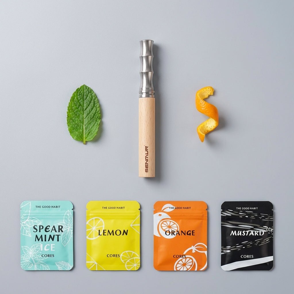 משאף ארומתרפי לגמילה מעישון (מקל תחליף סיגריה מעץ ופלדת אל - חלד) | משאף ארומתרפי לגמילה מעישון (מקל תחליף סיגריה מעץ ופלדת אל - חלד) | אוזו - שופ