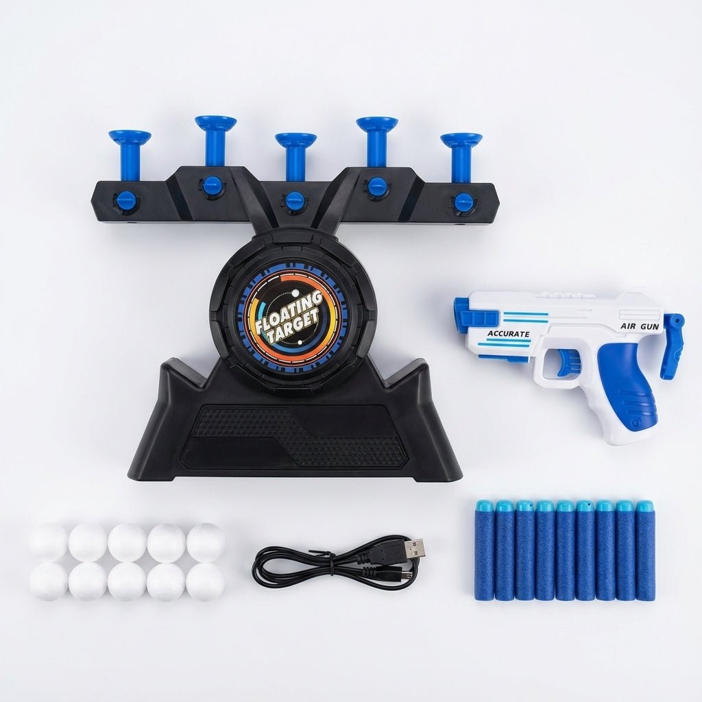 ערכת קליעה למטרה אלקטרונית עם כדורים מרחפים - Hover Shot | ערכת קליעה למטרה אלקטרונית עם כדורים מרחפים - Hover Shot (דגם זוגי נטען) | אוזו - שופ